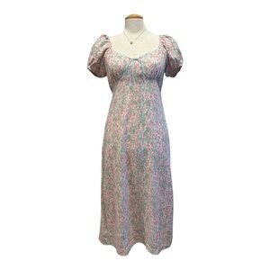 Monteau Pastel Floral Midi Dress